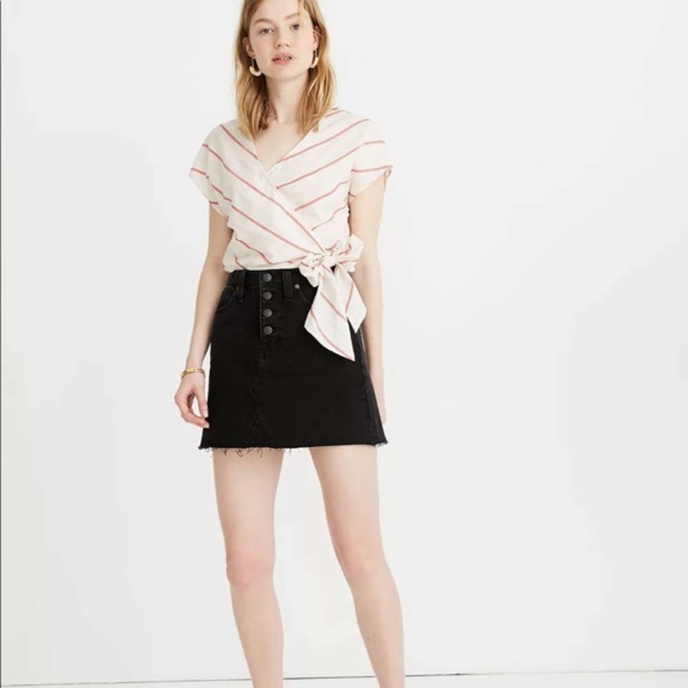 Black Madewell Rigid A-line Skirt in Size 6